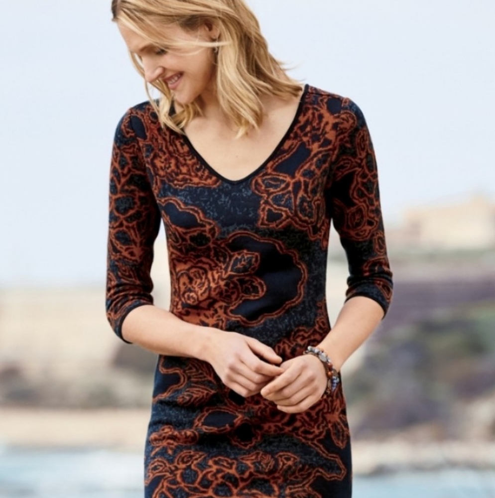 Peruvian Connection  Marea Sheath knitted Dress Size M NWT